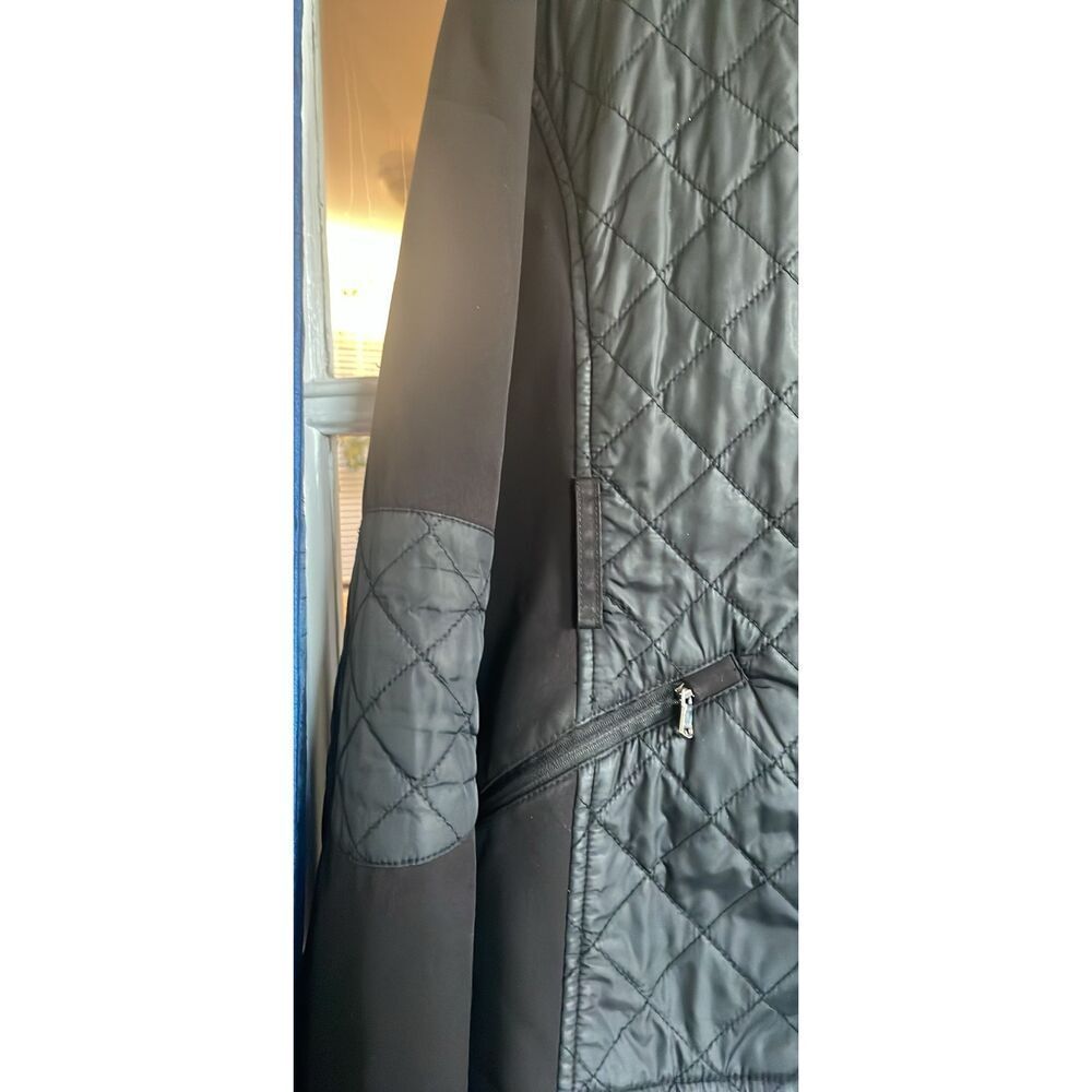 Lauren Ralph Lauren collared black quilted jacket size 1xl preowned - Picture 3 of 16